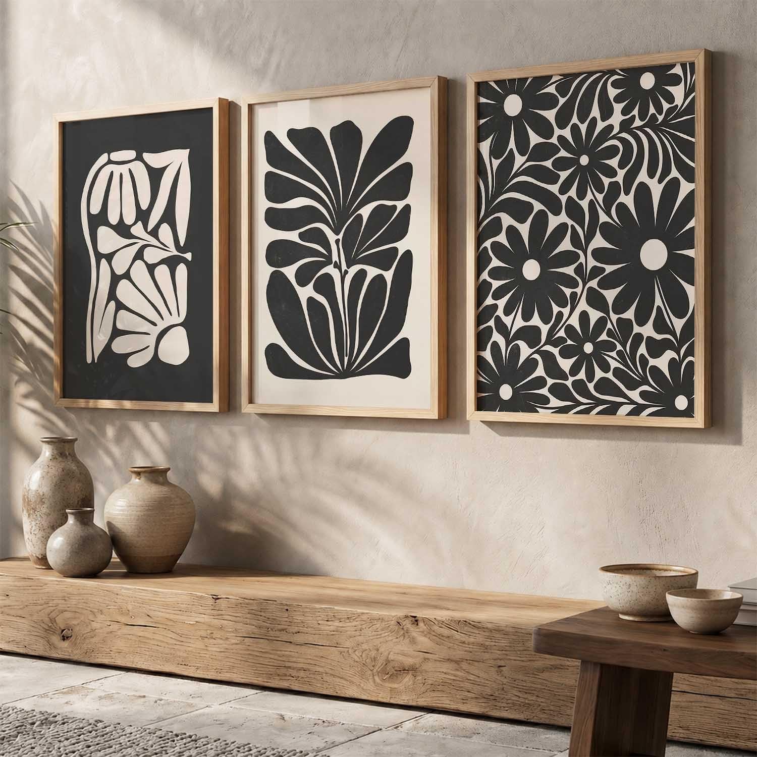 Bohemian Wall Art Set - 3 Framed Prints -25