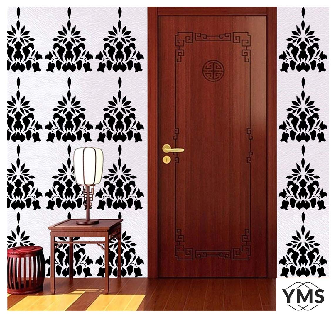 YMS Jodhpur Wallart Reusable DIY Wall Stencils for Home Wall Decor (PVC