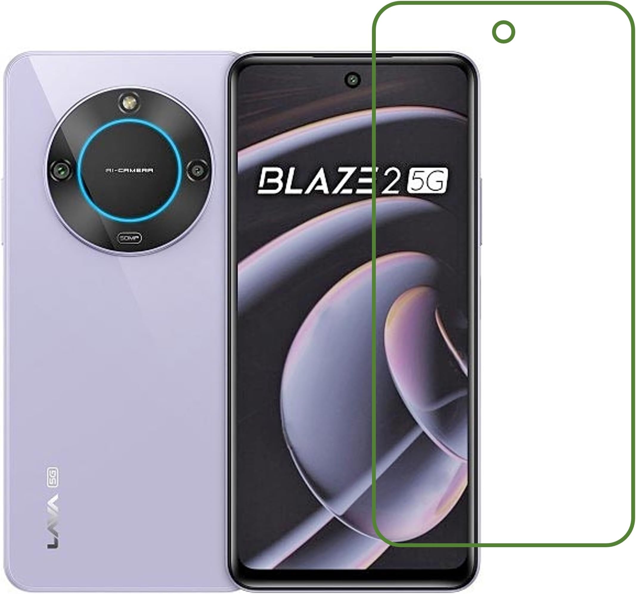 DVTECH® Screen Protector 9H Compatible With Lava Blaze 2 5G Mobile Protective Ultra Clear Unbreakable (Flexible Screen Protector)