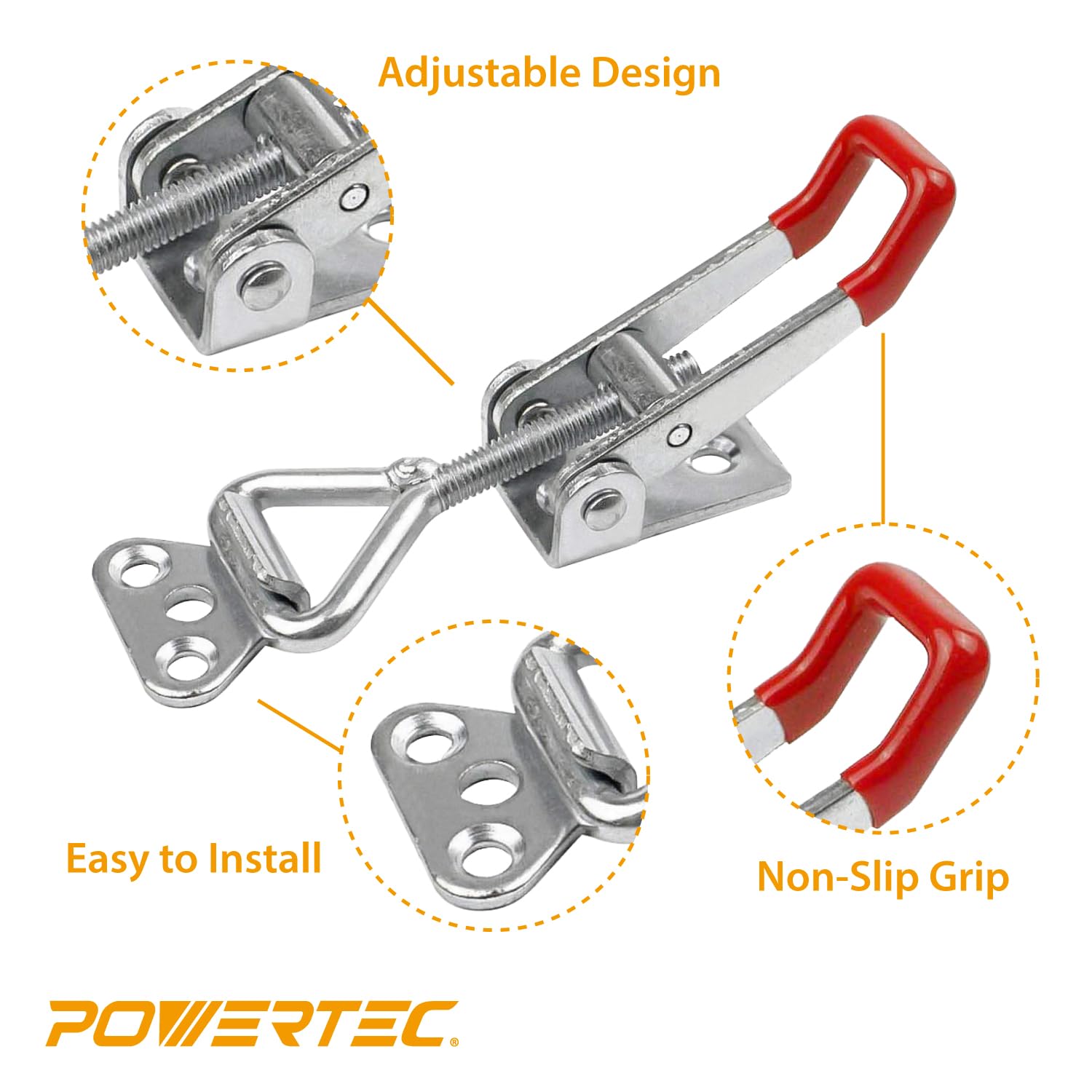POWERTEC Toggle Clamps - 220 lb Holding Capacity -4