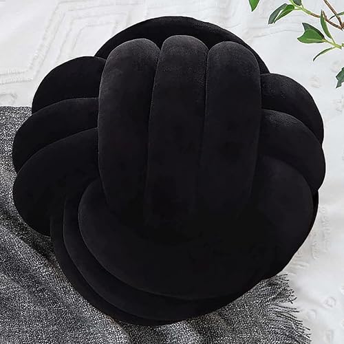 Miniatura 1 de Almohada de nudo con nudo, almohadas decorativas suaves para el hogar, cojín redondo anudado hecho a mano para decoración de dormitorio, sala de