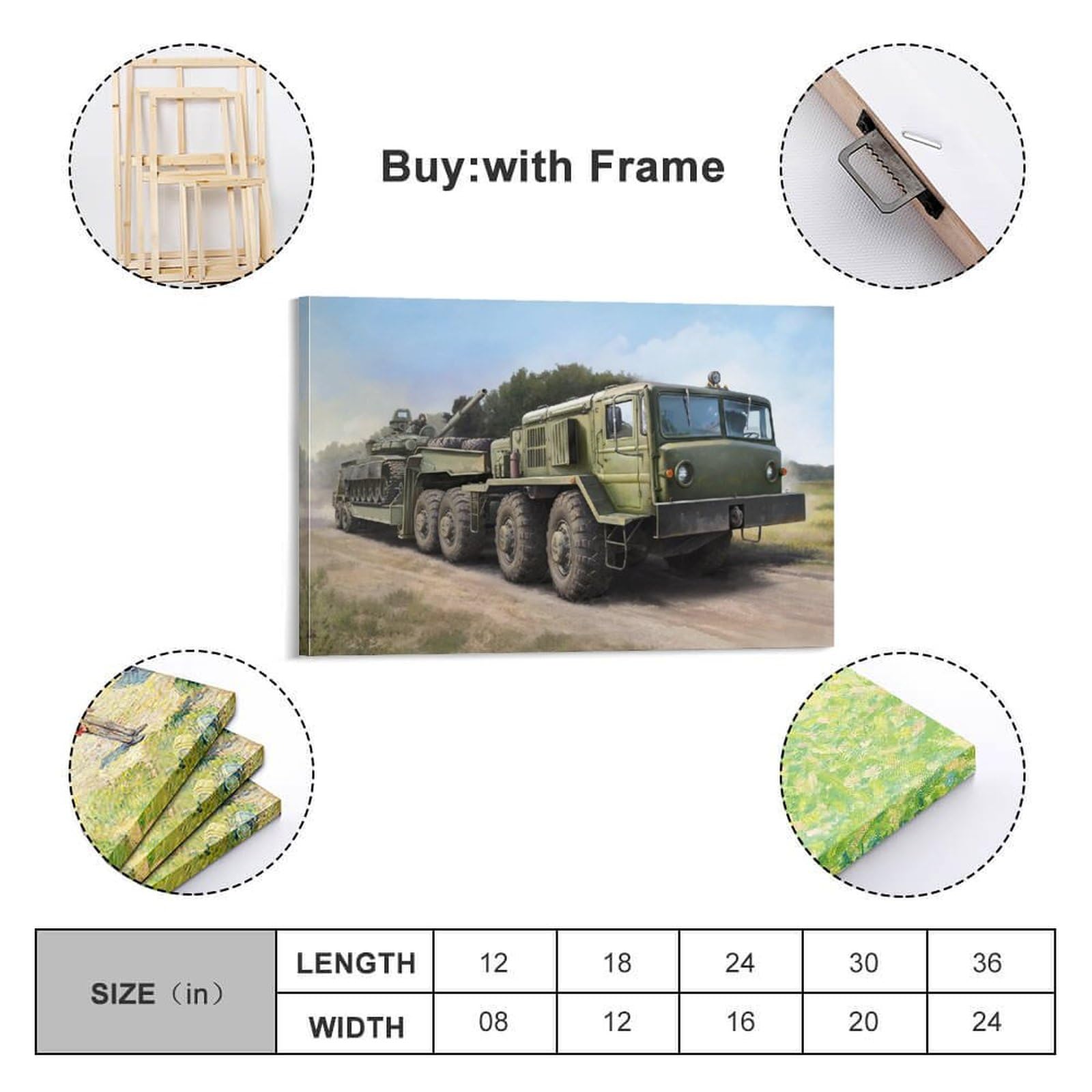 Póster de vehículo Militar MAZ-537, póster de Tractor de artillería, Pintura Decorativa, Lienzo, Carteles de Pared e imágenes artísticas, decoración Moderna para Dormitorio Familiar