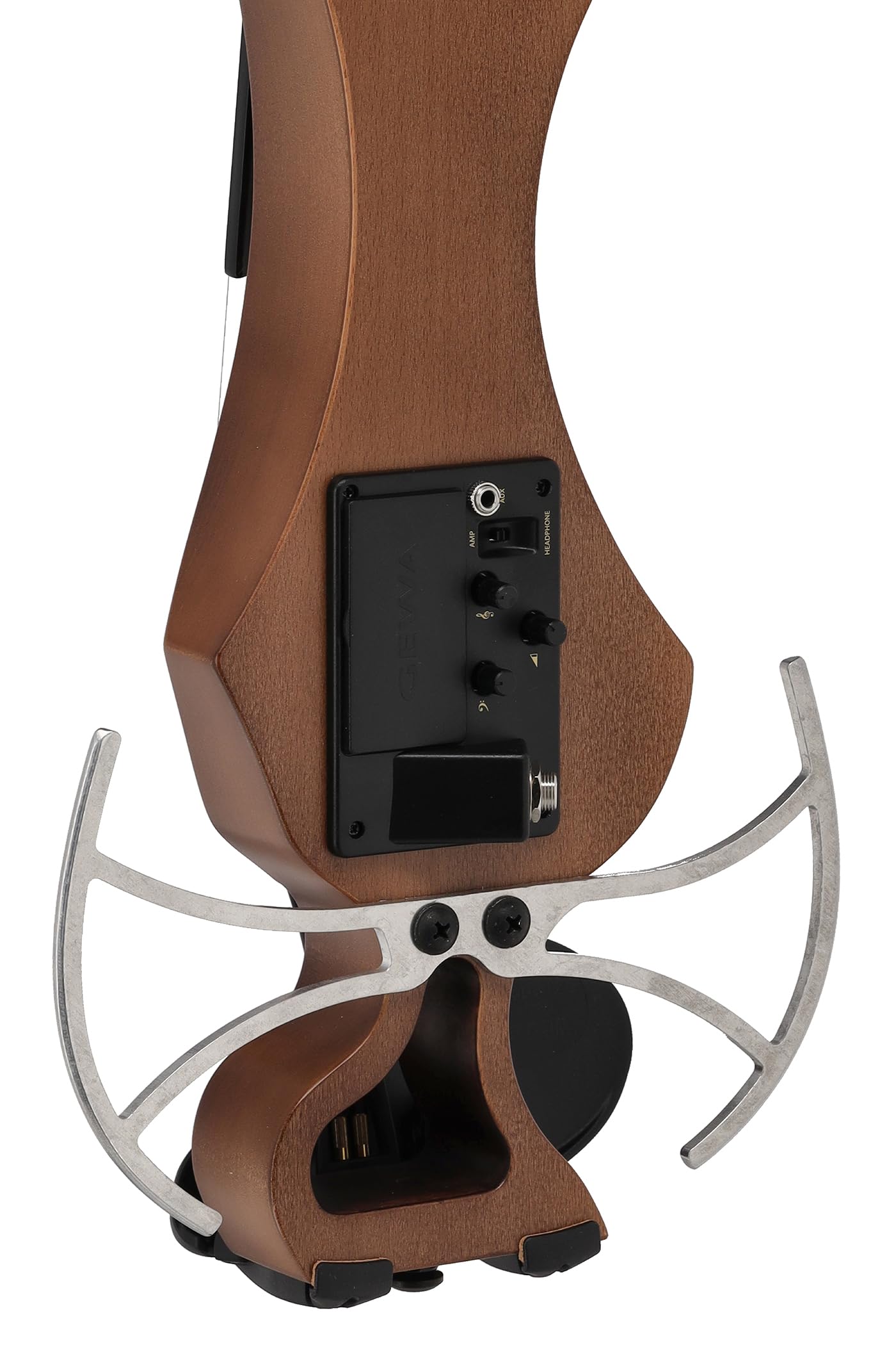 Violino elettrico GEWA, violino elettronico, Novita 3.0 3.0 oro-marrone con adattatore per poggiaspalla, 4 corde