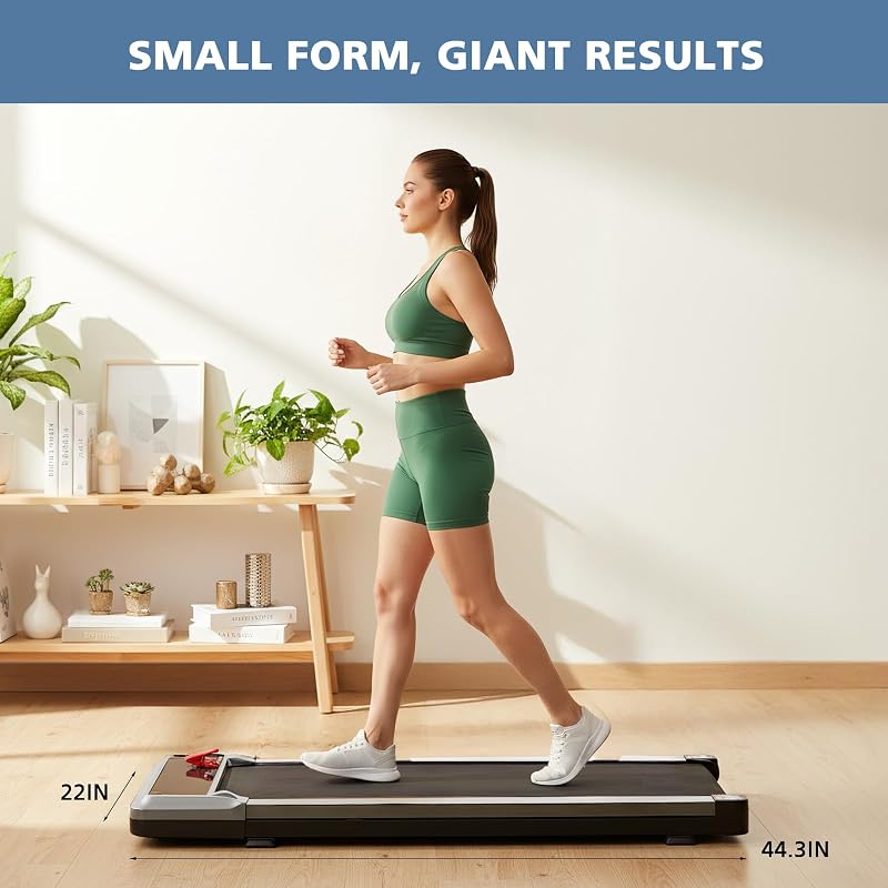 OLIXIS Walking Pad Treadmill for Home, Under Desk Treadmill for Small Space, Portable Design for Home Office Workouts, LED Display with Remote Control, Low Noise image 4