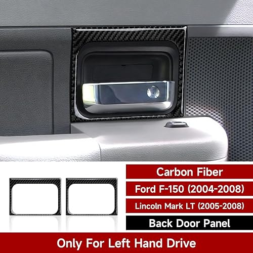 Miniatura 10 de Cubierta adhesiva para interruptor de elevación de ventana de automóvil, decoración de fibra de carbono, se adapta a Ford F150 (2004-2008)  Lincoln