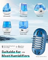 Vista 3 de Leemone - Cartucho de desmineralización compatible con humidificadores ultrasónicos HoMedics, paquete de 20 reemplazos de filtro de humidificador