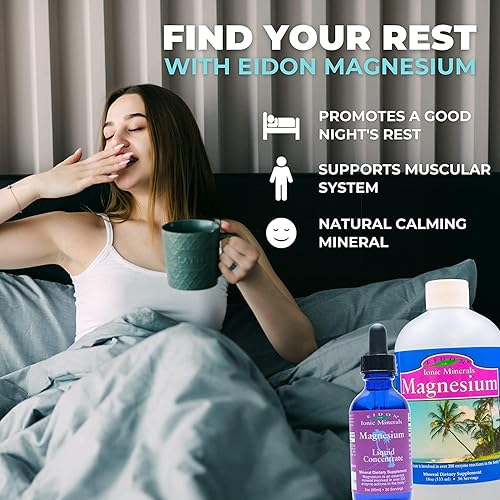 Miniatura 4 de Eidon - Concentrado líquido de magnesio Suplemento iónico de gotas de magnesio para adultos, hombres y mujeres, apoya la relajación muscular, sin
