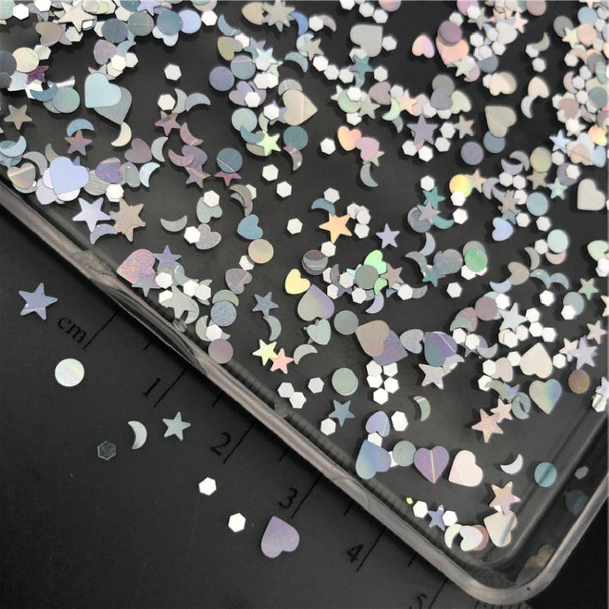 20 g/paquete tamaño láser plata ultrafino uñas brillo lentejuelas para el arte del cuerpo pintura uñas Artl DIY decoración