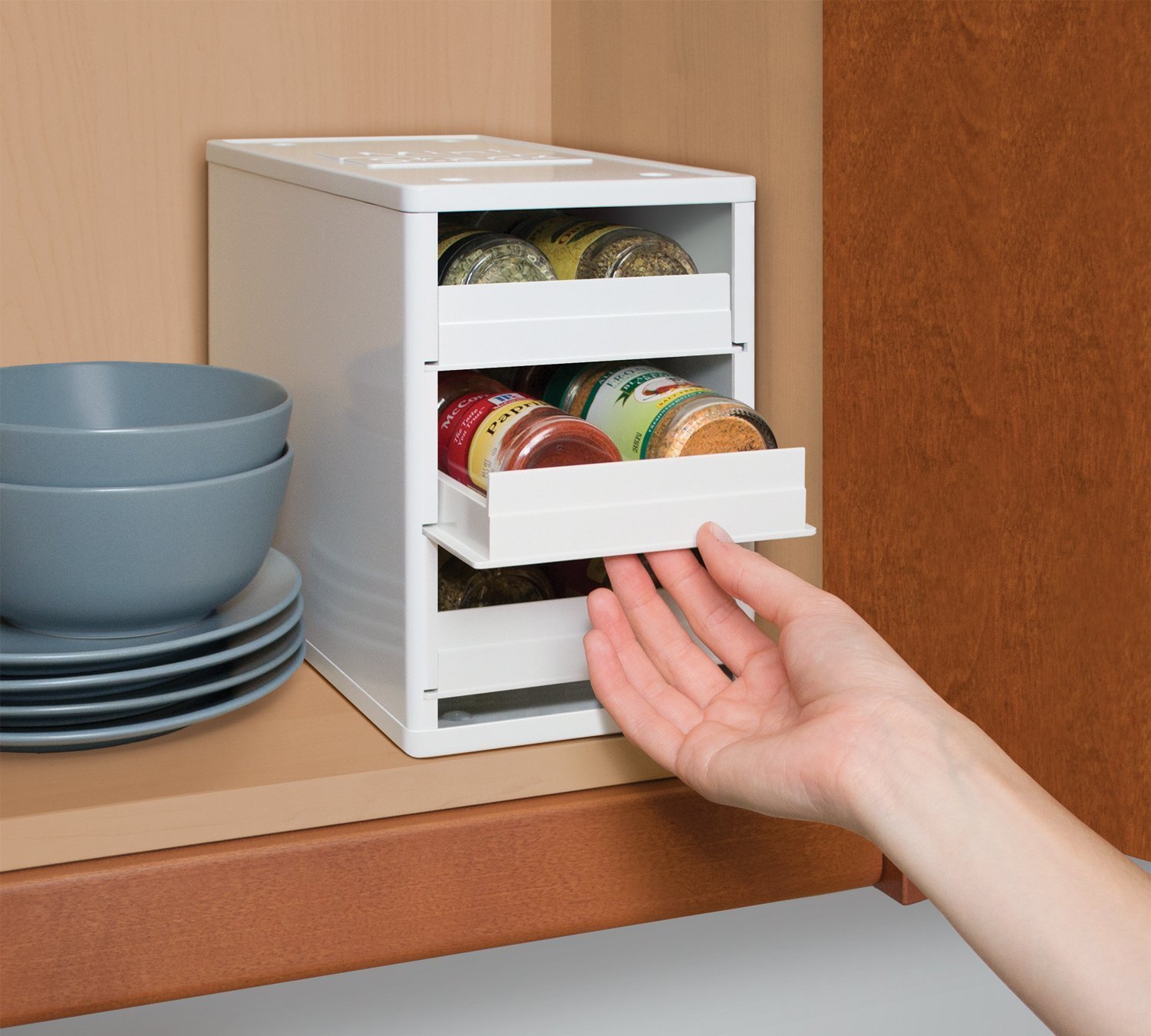 Youcopia Spice Spice Stacker Spice Bottle Organizer Spice Drawer