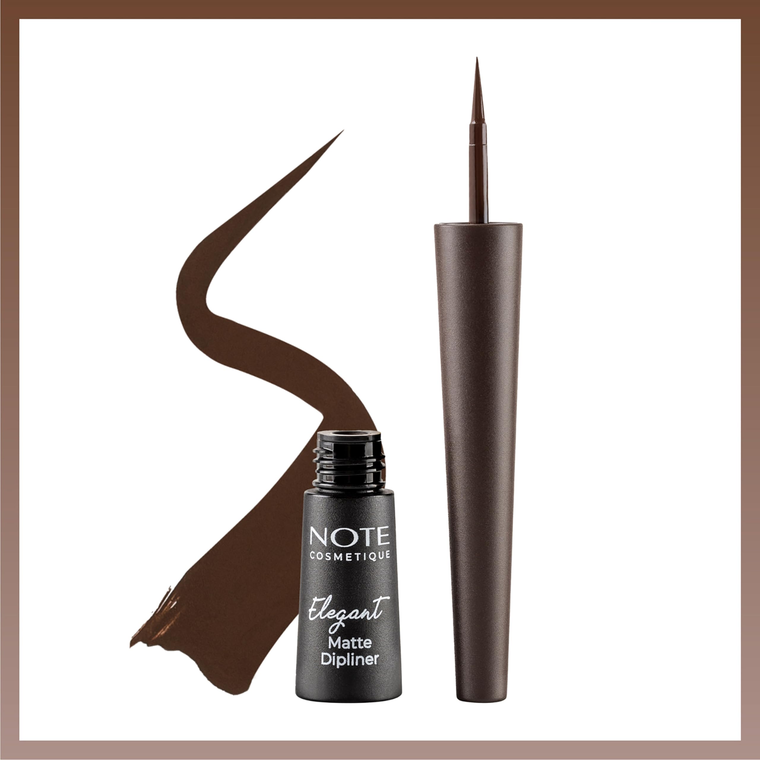 Note Cosmetics Elegant Matte Dipliner Waterproof Kahverengi, 02 Coffee Brown