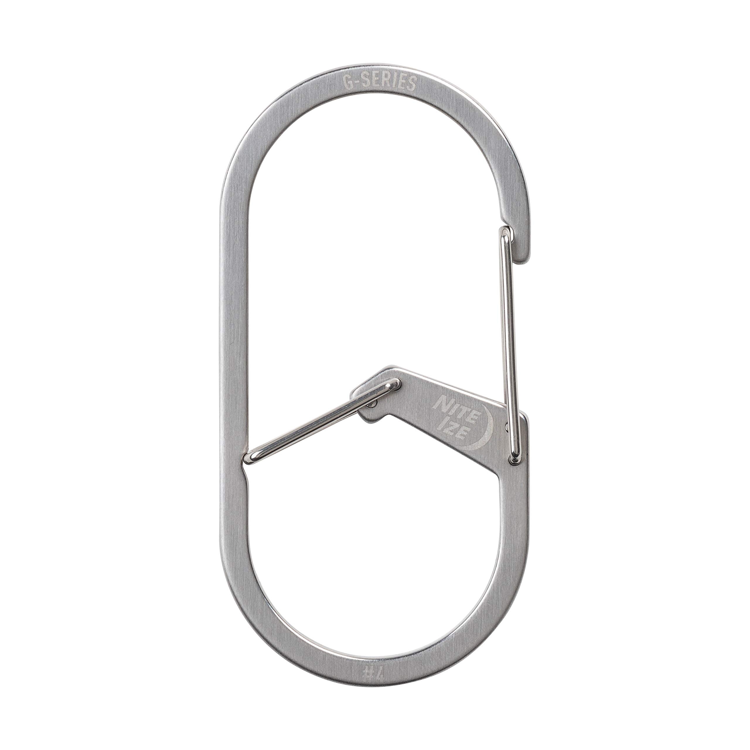 Nite Ize GS4-11-R6 G-Series Dual Chamber Carabiner, Size #4, Stainless Steel