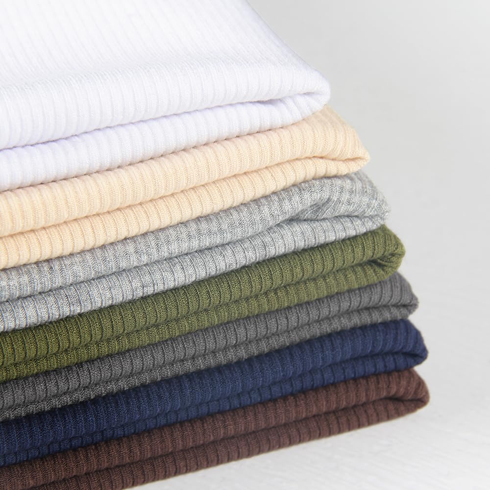 Artfish Women's Long Sleeve V Neck Crop Top Ribbed Knit Slim Fitted Basic T-Shirts