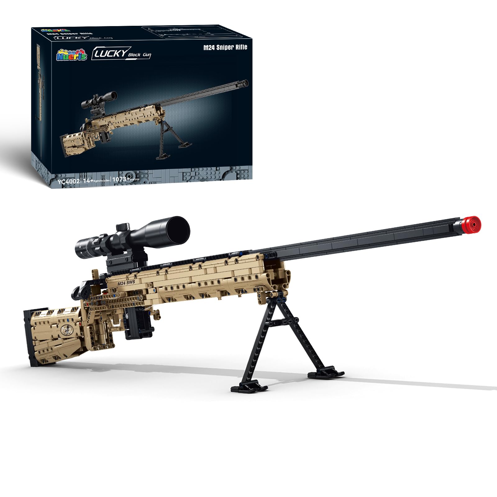 Amazon.com: Nueris 1:1 M24 Building Blocks Gun Sets - 1088 PCS