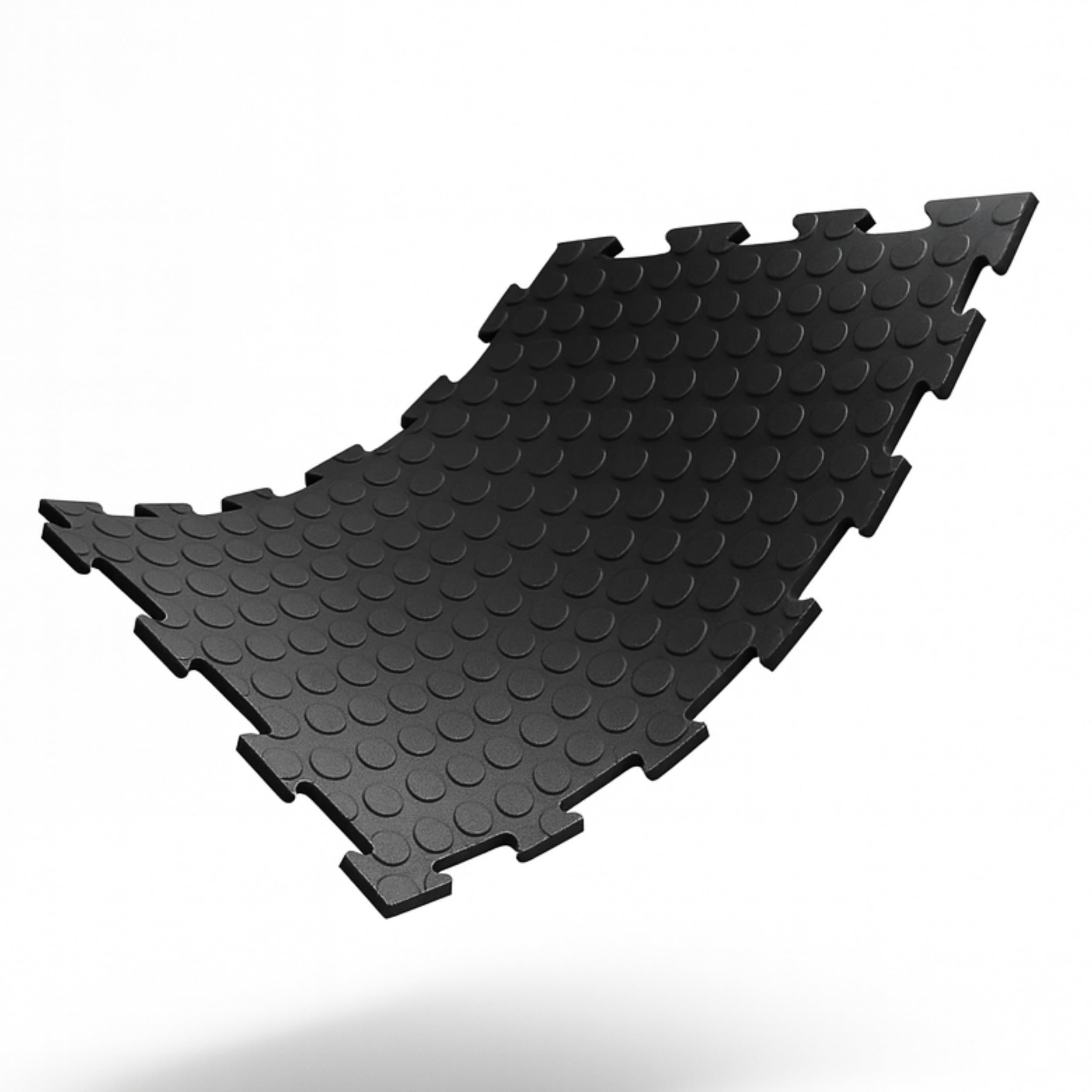 20x Gewerbeboden PVC Fliesen Noppen 48x48cm - VDP I Garagenboden Fliesen I Garagenboden klickfliesen I Garagenfliesen I Industrieboden I Werkstattboden I rutschfest & wasserdicht schwarz