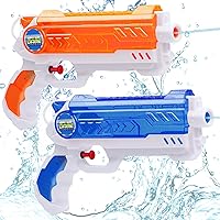 Quanquer 2 Pack 300cc Water Guns for Kids - Easy Trigger Squirt Blasters for Toddlers Boys Girls, Pool Party Beach Fun