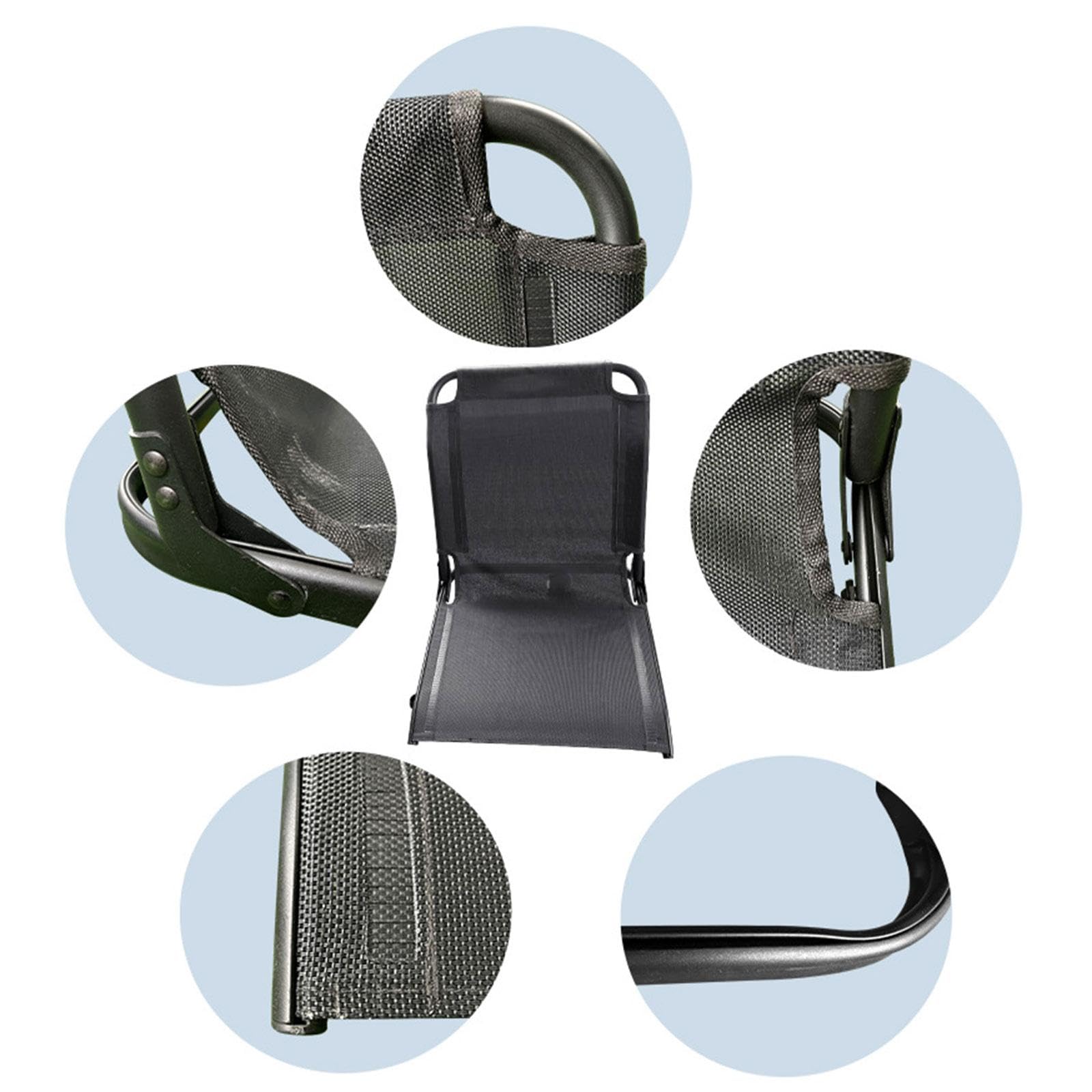 Seggiolino da pesca per kayak gonfiabile, rafting, bleacher, da viaggio, con supporto posteriore imbottito