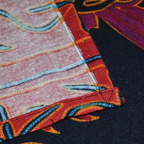 Miniatura 7 de ABREEZE Cenefas retro de lino y algodón para cocina, estilo exótico, cortinas de media ventana, 55 pulgadas de ancho por 35 pulgadas de largo,