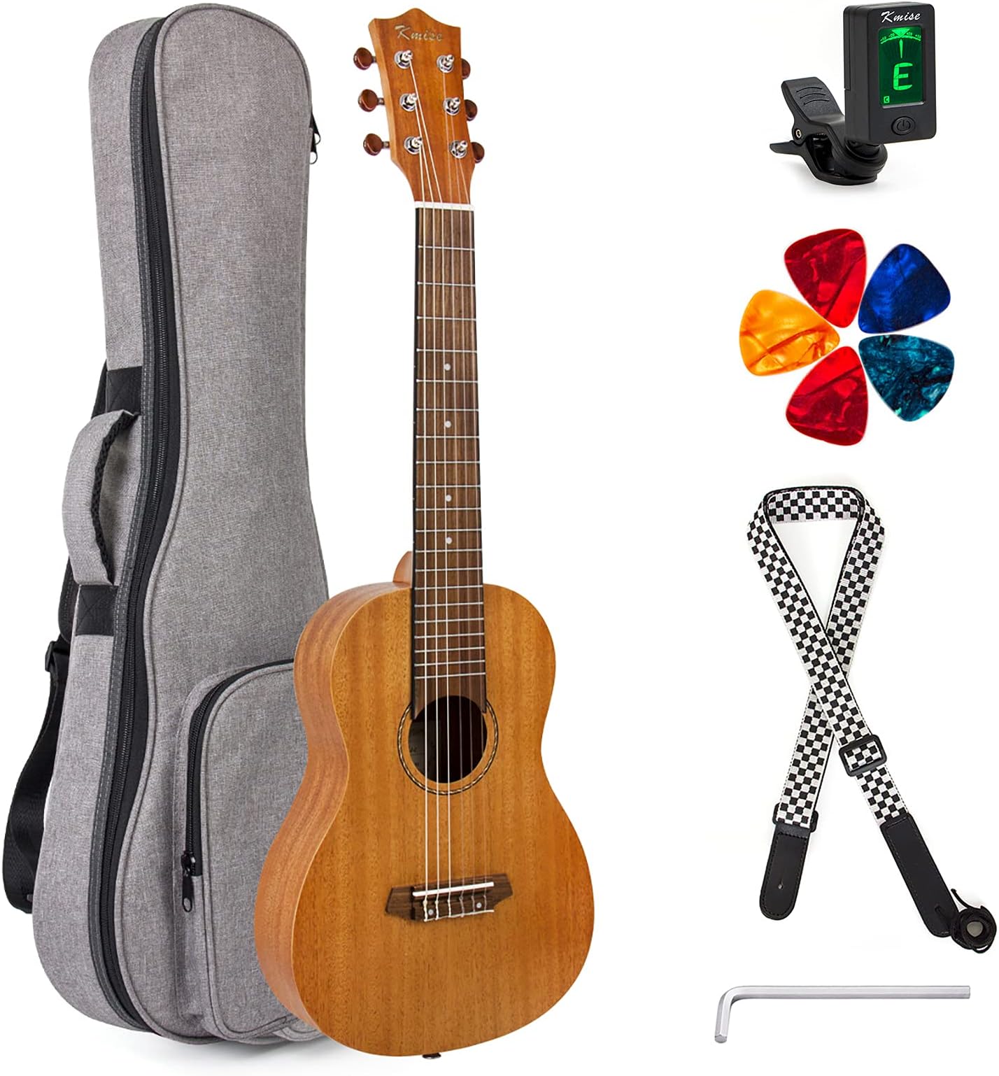 Ukulele Starter Kit Mahogany Ukelele for Beginners with Gig Bag Tuner Strap String Instruction Booklet (Guitarlele)