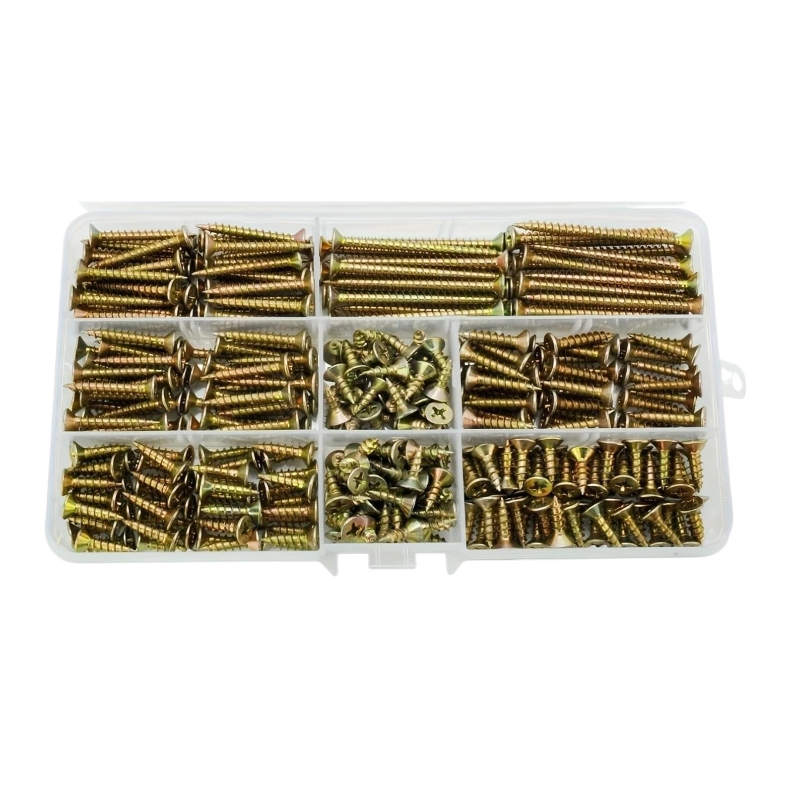 Kit Surtido De Tornillos for Madera M4, 340 Uds., Phillips, Cabeza Plana, Avellanados, Autorroscantes