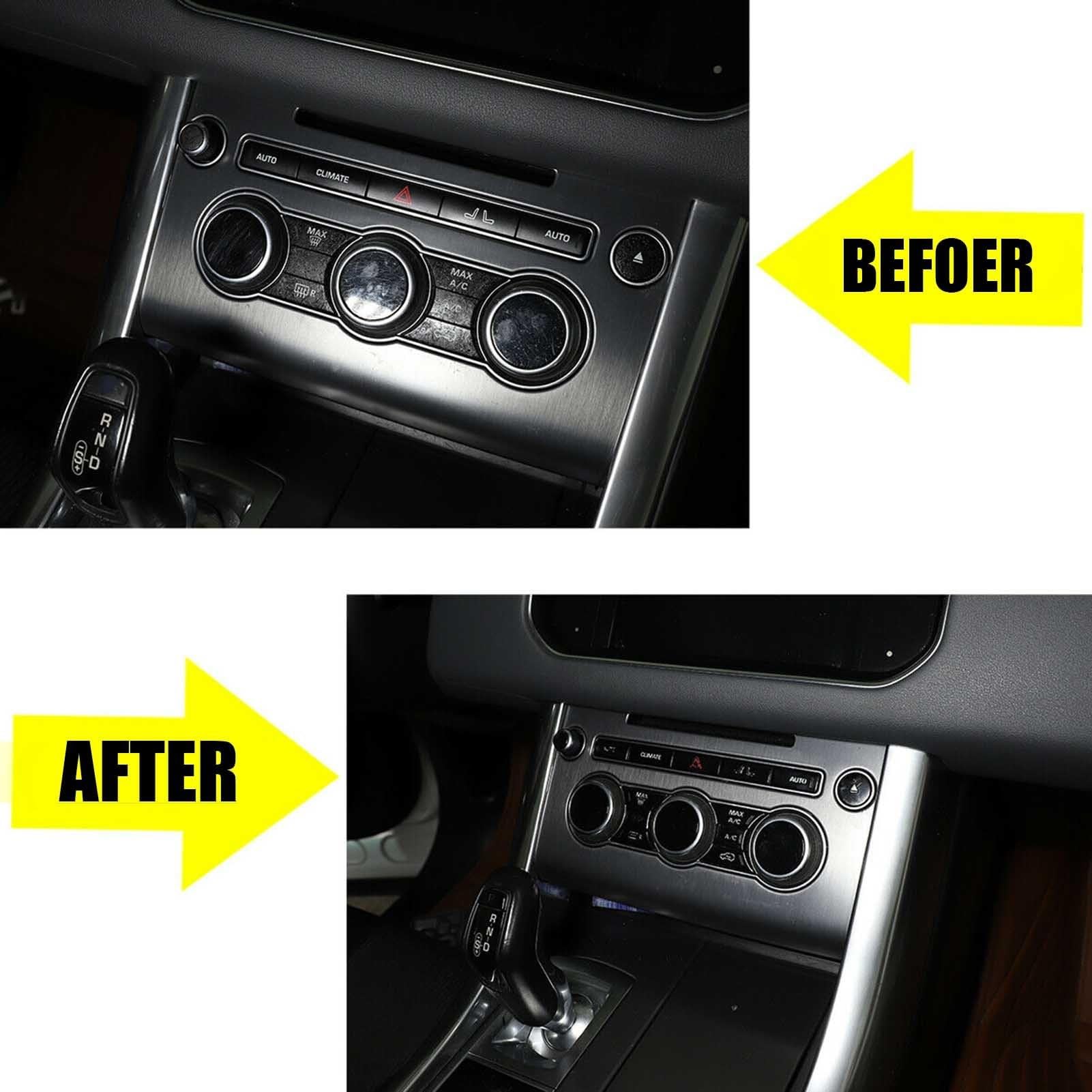 Pegatinas Embellecedoras Cubierta Botón Aire Acondicionado Aleación Para Range Rover Para Sport Vogue 2014-2017 Accesorios Coche Interior Calcomanías Botones