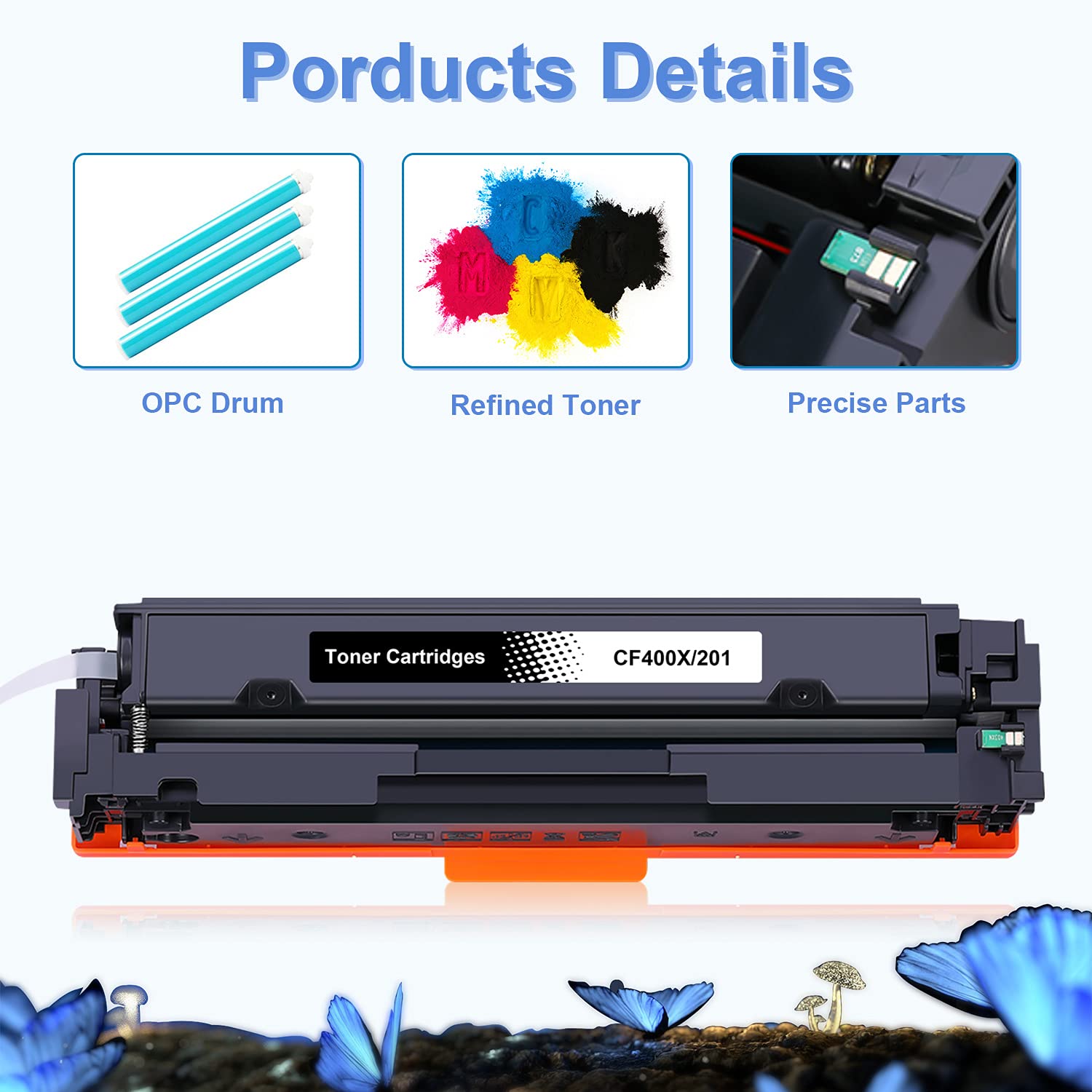 201X 201A Toner 201 X 201 A Kompatibel für HP 201X Schwarz CF400X CF400A Multipack für HP M277dw Color LaserJet Pro MFP M277dw Toner M277 M252dw M277n M274n M252n M252 (Schwarz, Cyan