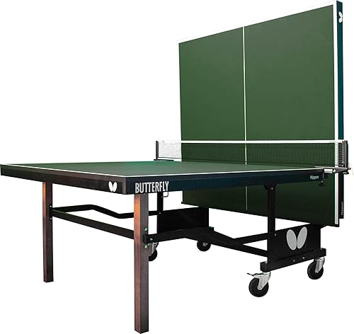 Miniatura 2 de Butterfly Nippon 22 - Mesa de ping pong plegable para interiores, construida como un tanque, para torneos, clubes, sala de juegos en casa,