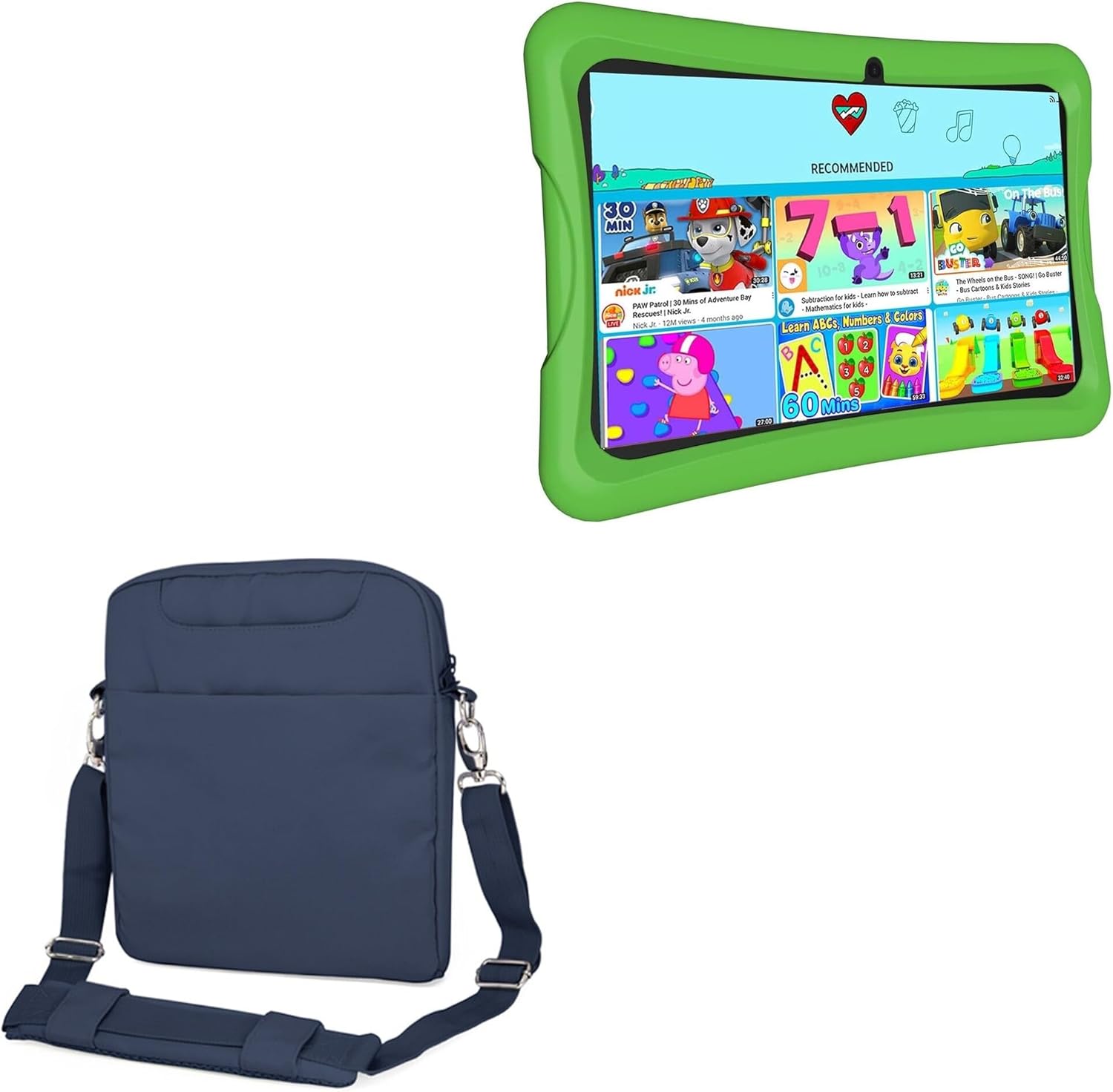 BoxWave Case Compatible with VNEIMQN Kids Table E11 (10.1 in) - Encompass Urban Bag, Over Shoulder Messenger Straps Handle Bag Pockets - Navy