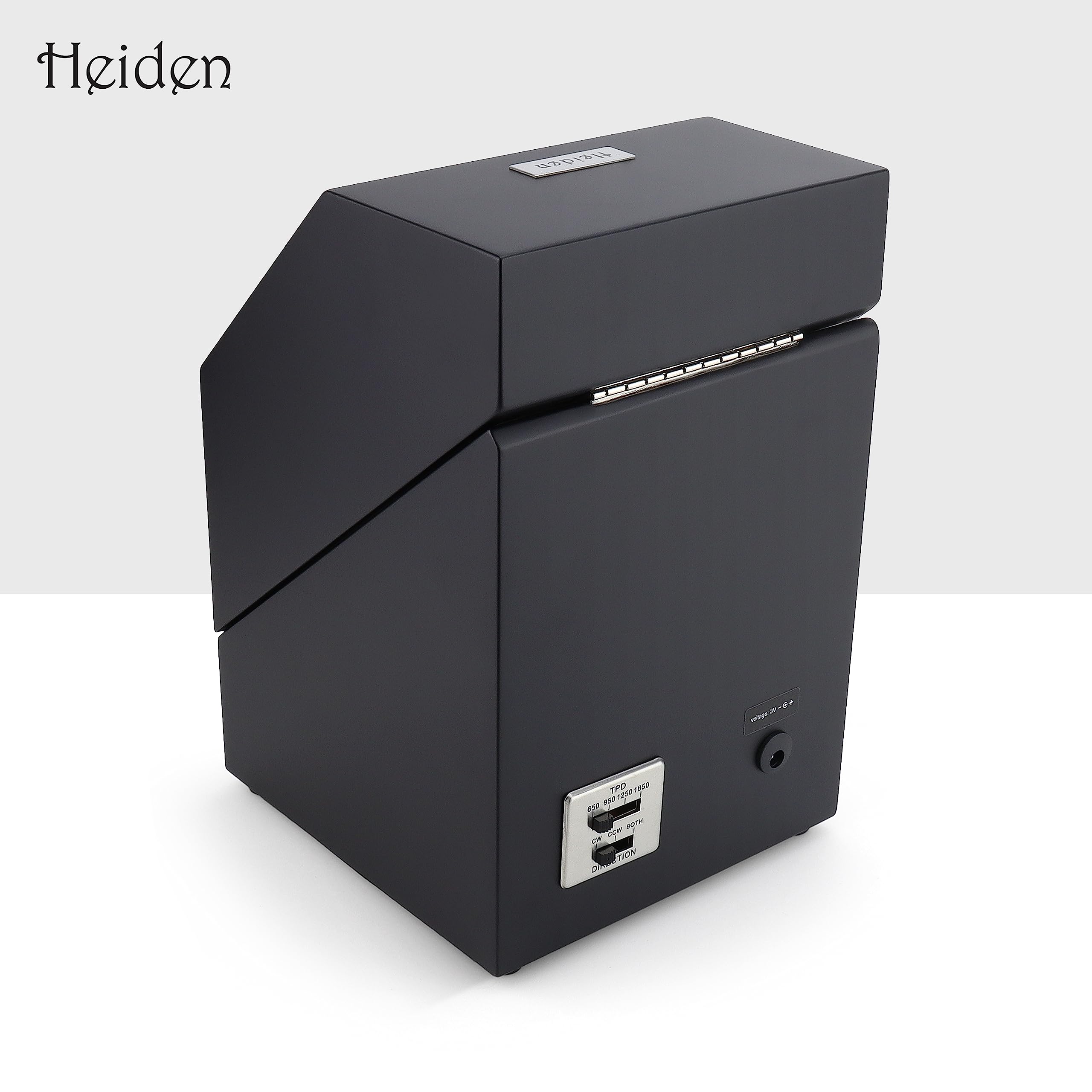 Heiden Watch Winder Single Watch Winders - Japanese Motor - AC Adapter Included - Can Run on Batteries - 12 Multiple Settings - Zero Magnetization Automatic Watch Winder for Rolex