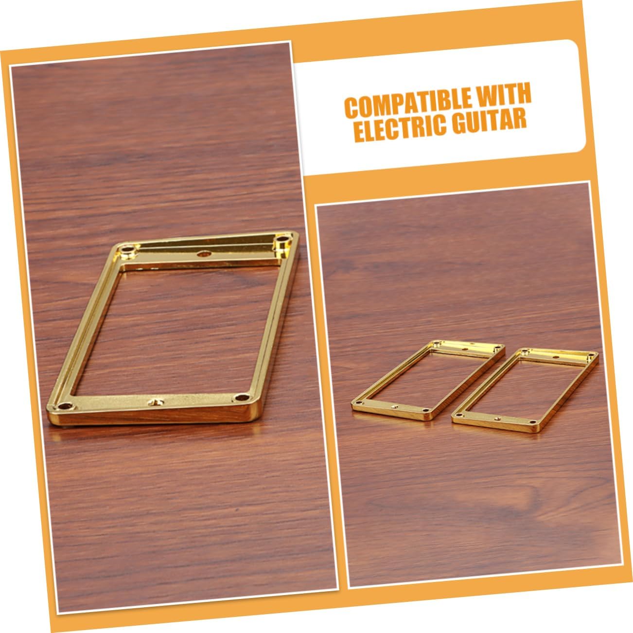 Humbucker Pickup Rings Golden Metal 2pcs for Electric Guitar image 3
