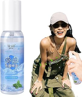Fabric Cooling Spray, Fabric Cooling Mist, Clothes Cooling Mist, 100ml Cooling Spray, Heat Dissipation Cooling Spray, Clothing Cooling Spray for Summer