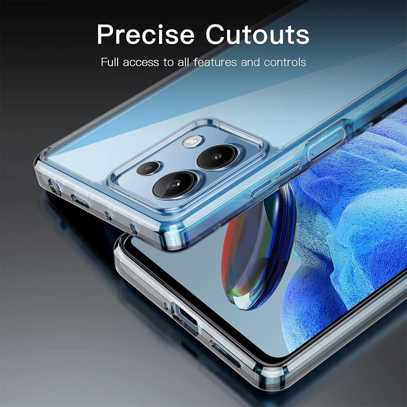 Cover in Gel TPU Trasparente per XIAOMI REDMI Note 13 4G, Ultra Sottile 0,33 mm, Morbido Flessibile, Custodia Silicone