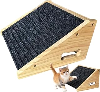 Dog Ramp for Stairs, Wooden Small Dog Ramp with Anti-Slip Carpet | Small Dogs & Cats, Low-Angled Design, Aged & Injured Pets, Stair Step Assist