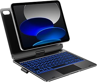 typecase Keyboard Case for iPad 10th Generation： 360° Rotatable - Magnetic Case - Multi-Touch Trackpad - 11 Color Backlight - Thin & Light for Apple iPad 10th Gen 10.9 (2022)