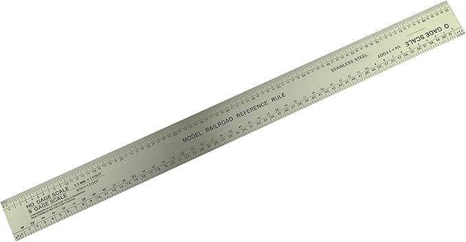 HO O S N Scale Rule, Model Railway, Model Railroad Ruler. (X1061) Free ...
