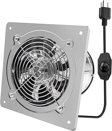 Ventilador de escape de 6 pulgadas con controlador de velocidad, ventilador de escape de cocina de 235 CFM con amortiguador, ventilador de