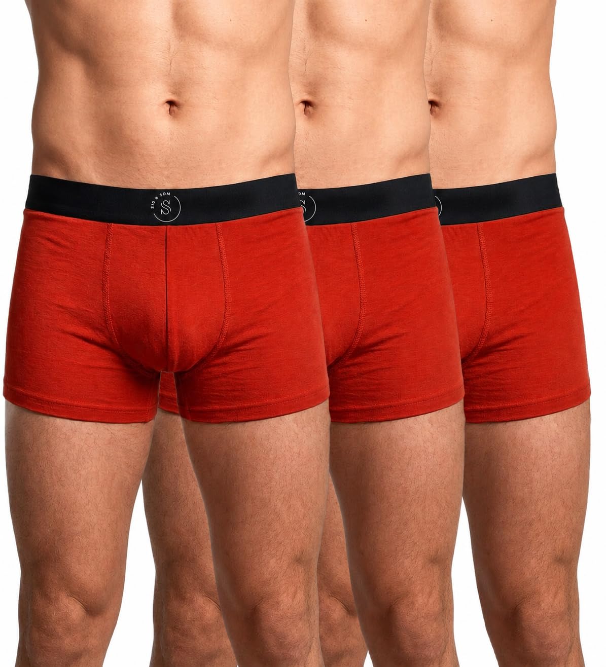 sid & som Men’s 100% Cotton Pack of 3 Trunks Underwear | Soft Breathable Innerwear for Daily Comfort | Solid Colors-picture-18