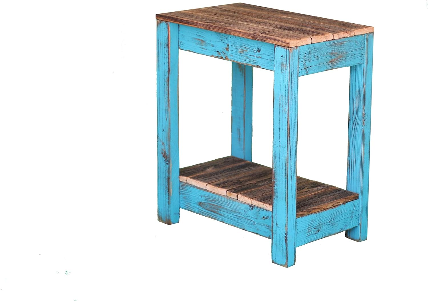 Doug and Cristy Designs Turquoise Combo End Table 22Lx14Wx26H