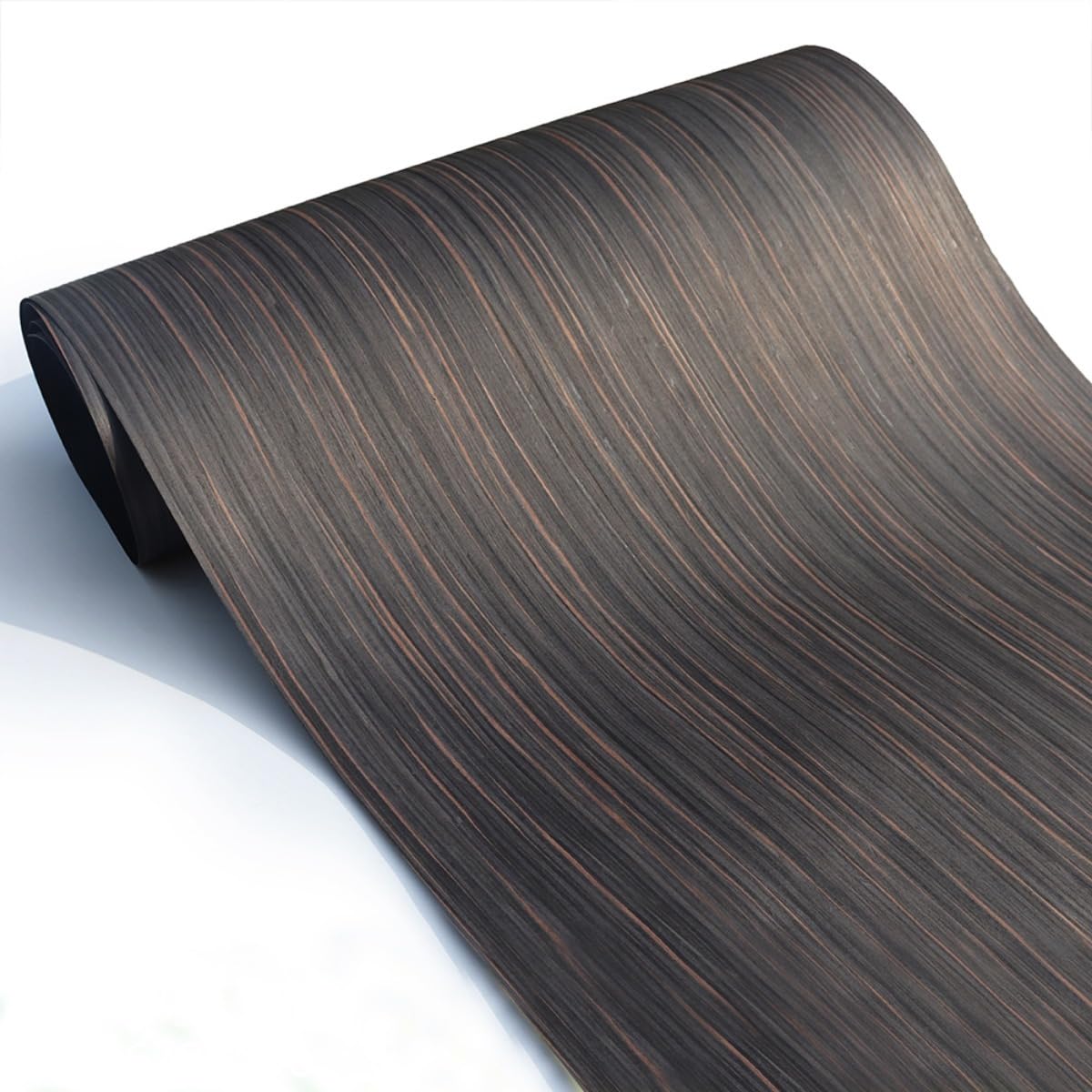 Samlee Natural Black Ebony Wood Veneer Straight Grain 23" x 98" Sheet - Premium for Furniture, Guitar, Speaker, Auto DIY Projects