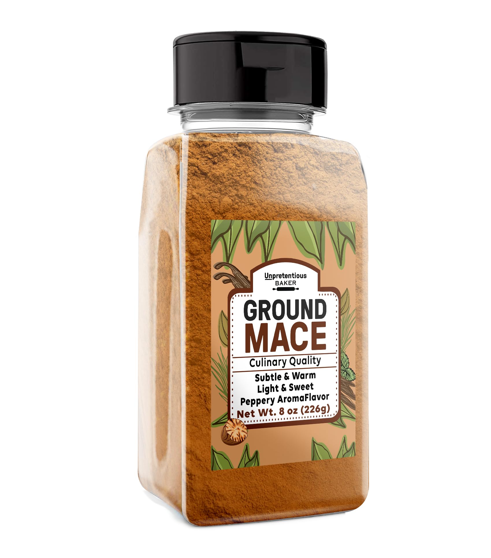 Unpretentious Ground Mace, 8 oz, Warm Spice, Curries & Desserts, Aromatic