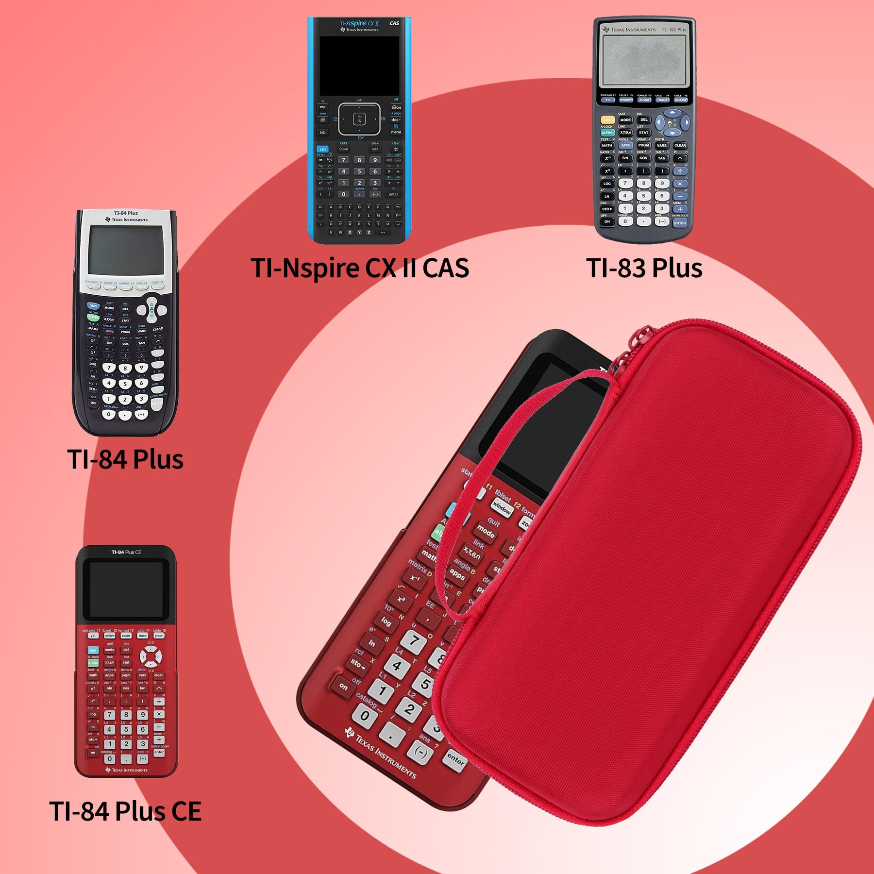 Kwmobile Custodia Protettiva Per Calcolatrice Texas Instruments TI-84 Plus CE, Cover In EVA Con Tasca, Nera - 4