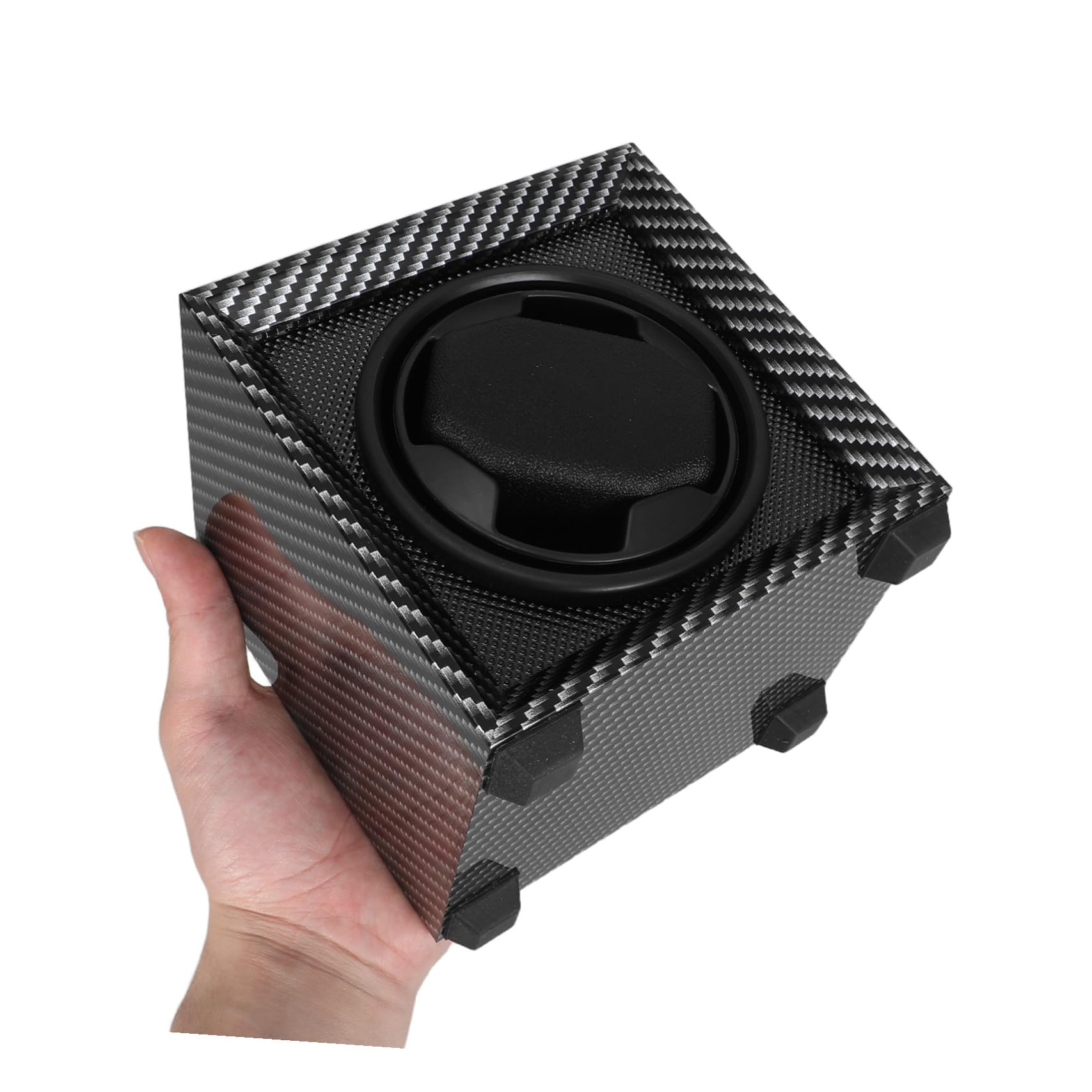 Carica Orologi Automatico Singolo Motore Silenzioso, Compatibilità, Struttura in Mdf e Abs, per Scrivania e Ufficio, Alimentazione USB Regolabile