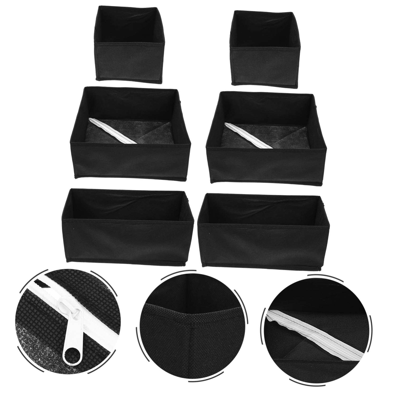 BESTYASH 6stücke Faltbare Unterwäsche Aufbewahrungsbox mit Schublade für Kleidung Socken und Kleine Gegenstände Langlebiger Stauraum Organizer für Schrank