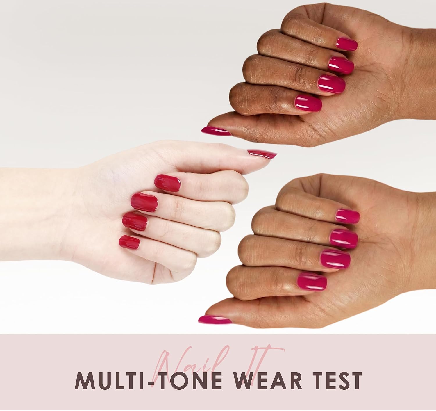 Semi Cured Gel Nail Strips Hema-Free Fuchsia Pink image 3