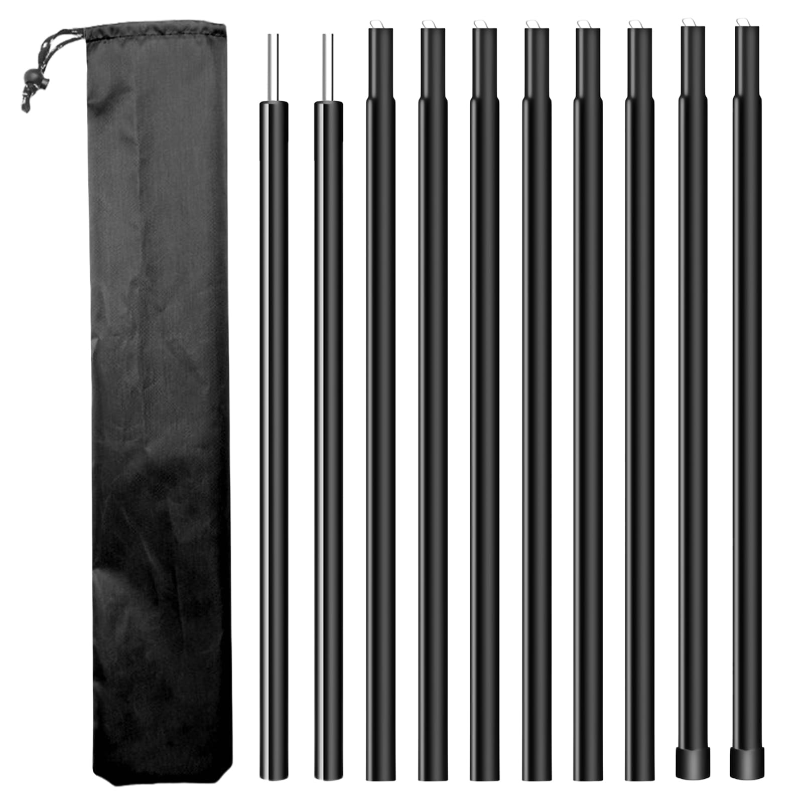 Vaileal Tent Tarp Poles Set of 2, Awning Poles Beach Shelter Poles, Universal Telescopic Adjustable Aluminium Camping Awning Poles Tent Accessories for Camping Tarp Awning Shelter Canopy Sunshade