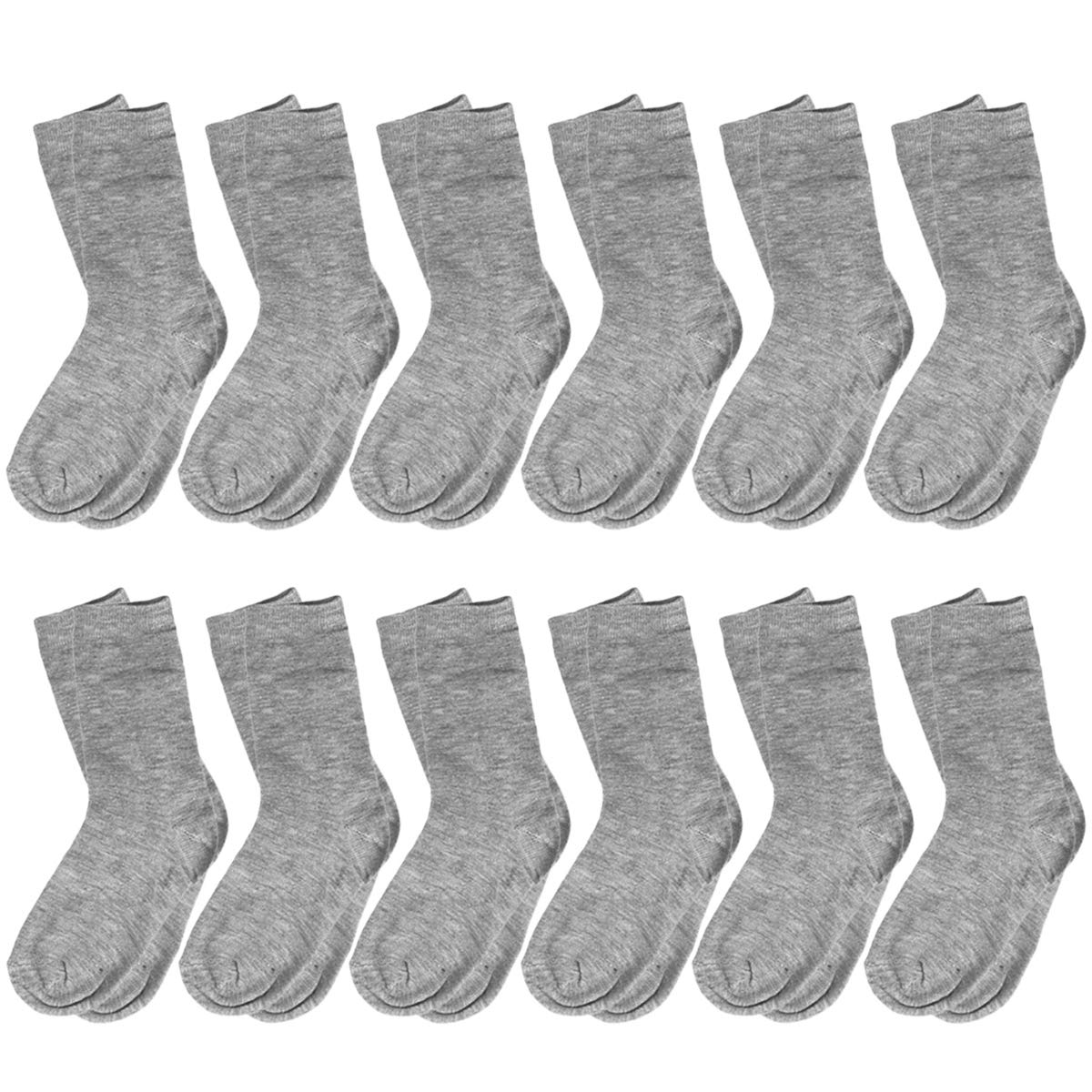 Falari 12-Pack Boy Toddler Kids Cotton Crew Socks