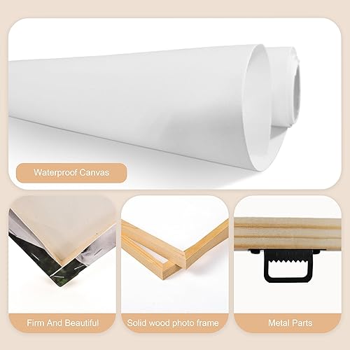 Miniatura 10 de WEGA Impresiones en lienzo personalizadas con tus fotos (6 pulgadas de ancho x 8 pulgadas de alto), arte de pared personalizado para dormitorio,