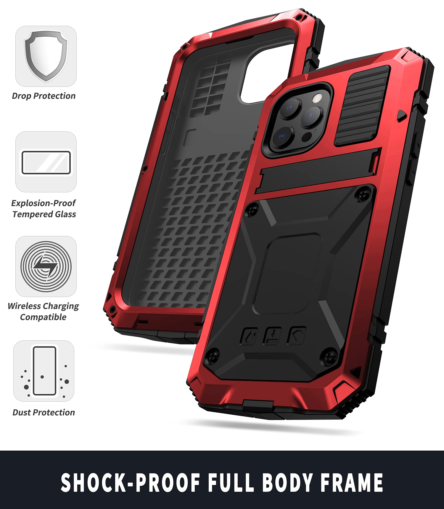 Amazon.co.jp: PboyiqiS iPhone 13 Pro Max Case, Shockproof