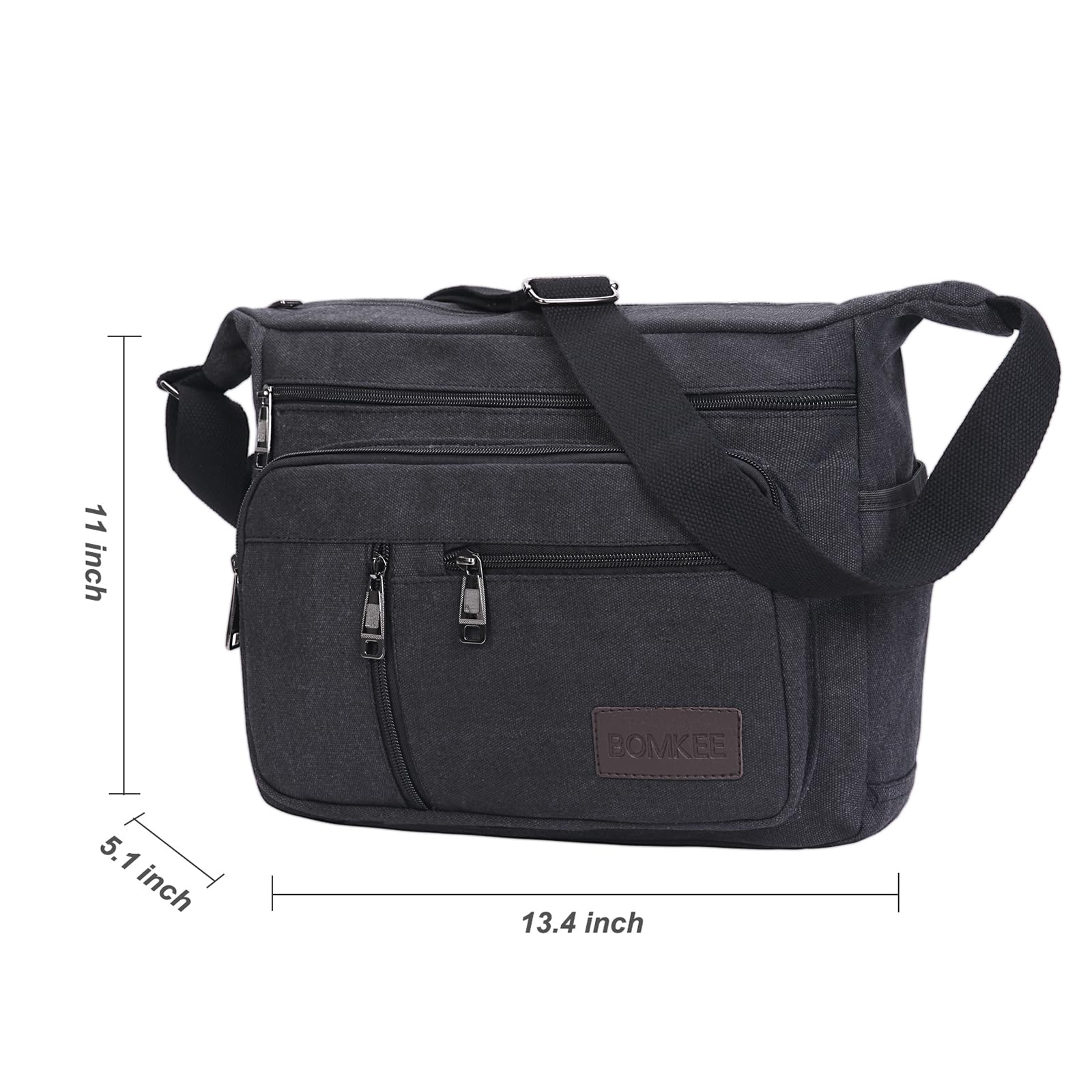 Toile Sacs à Bandoulière, Sacoche Homme Bandouliere Messenger Bag pour Voyage Travail école