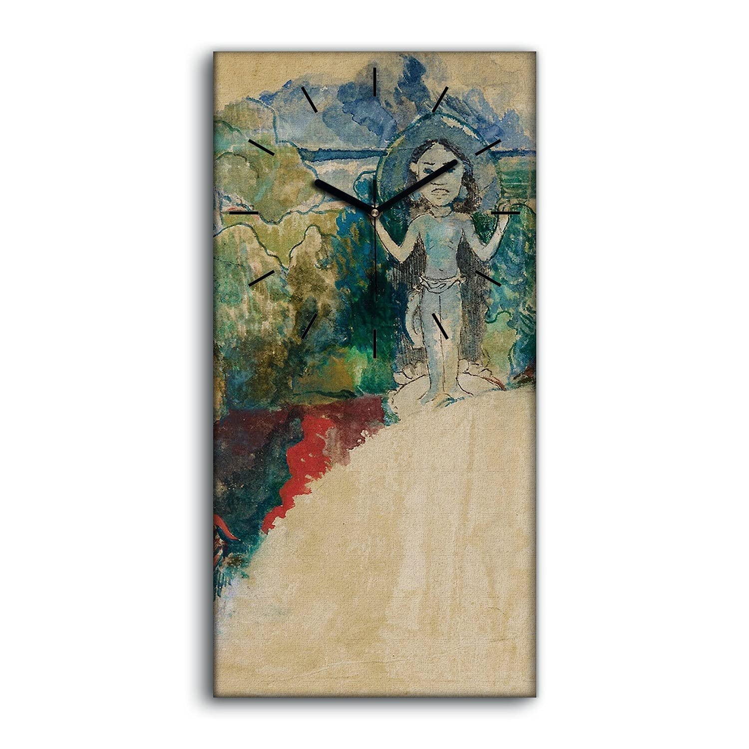 Horloge sur Toile 30x60cm Animaux Abstraits Moderne
