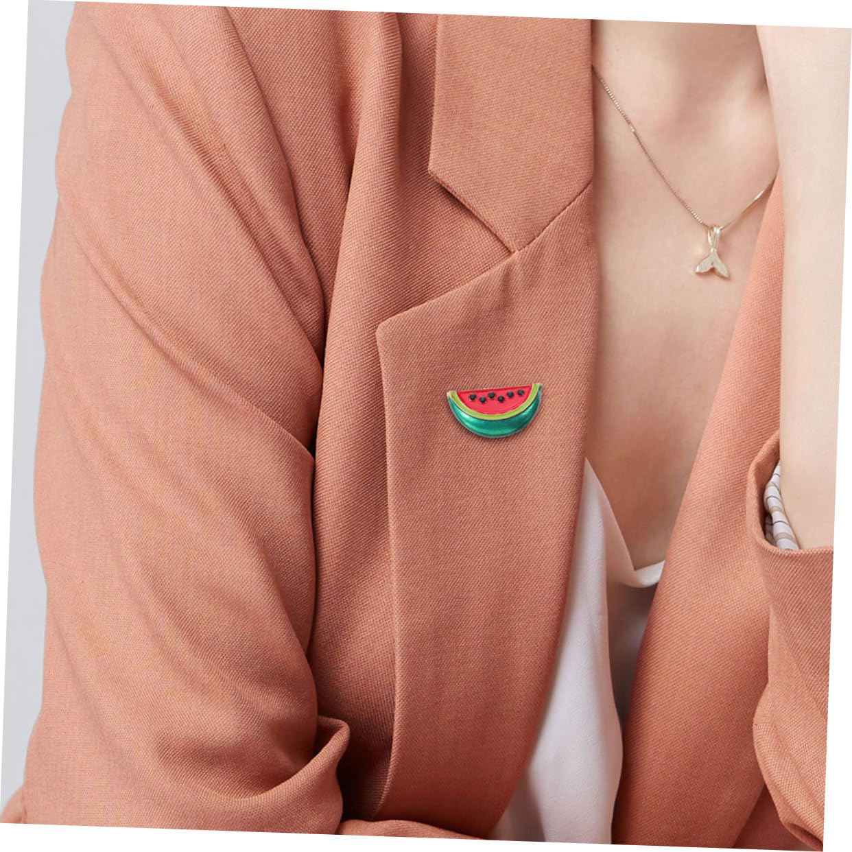 32 Stk Wassermelonenbrosche modeschmuck damen accessoires Schal Clip Cardigan-Clip Anstecknadel für Kleidung Wäscheklammern Hemdkragenclip Cartoon-Wassermelonen-Brosche